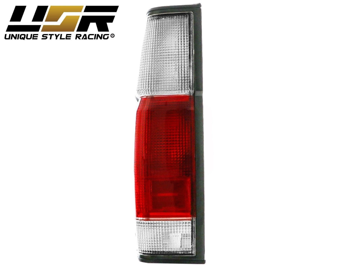 1986-1997 Nissan Pickup Truck Hardbody Red/Clear Tail Lights Set