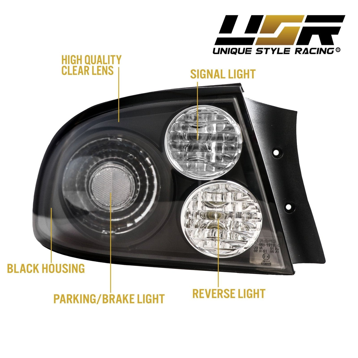 2004-2006 Pontiac GTO Monaro Style Black Tail Lights