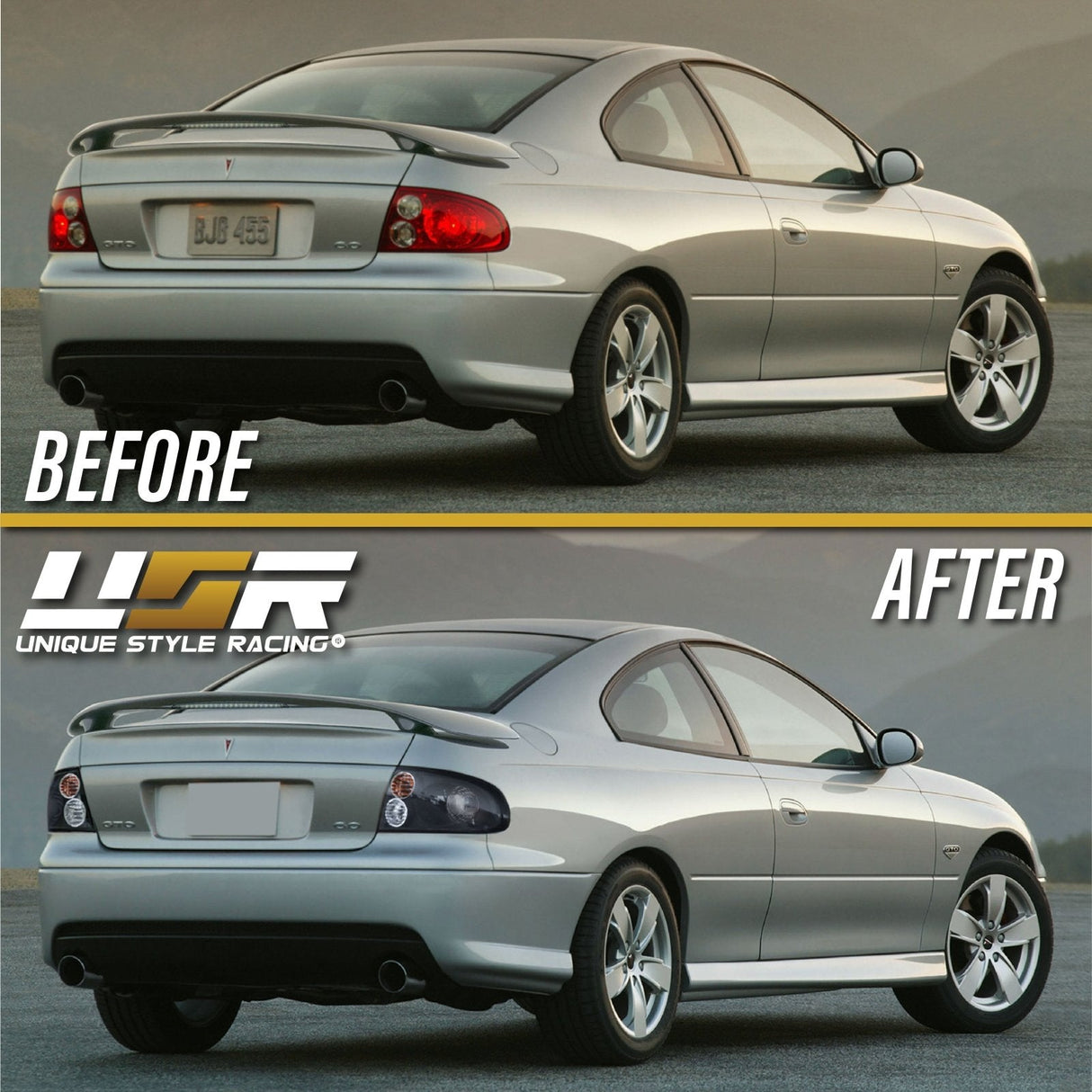 2004-2006 Pontiac GTO Monaro Style Black Tail Lights