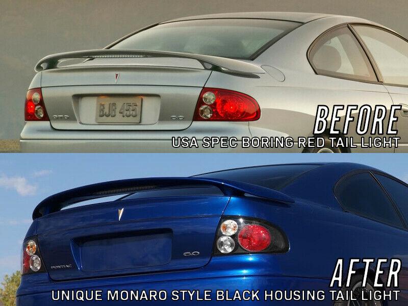 2004-2006 Pontiac GTO Monaro Style Black Tail Lights
