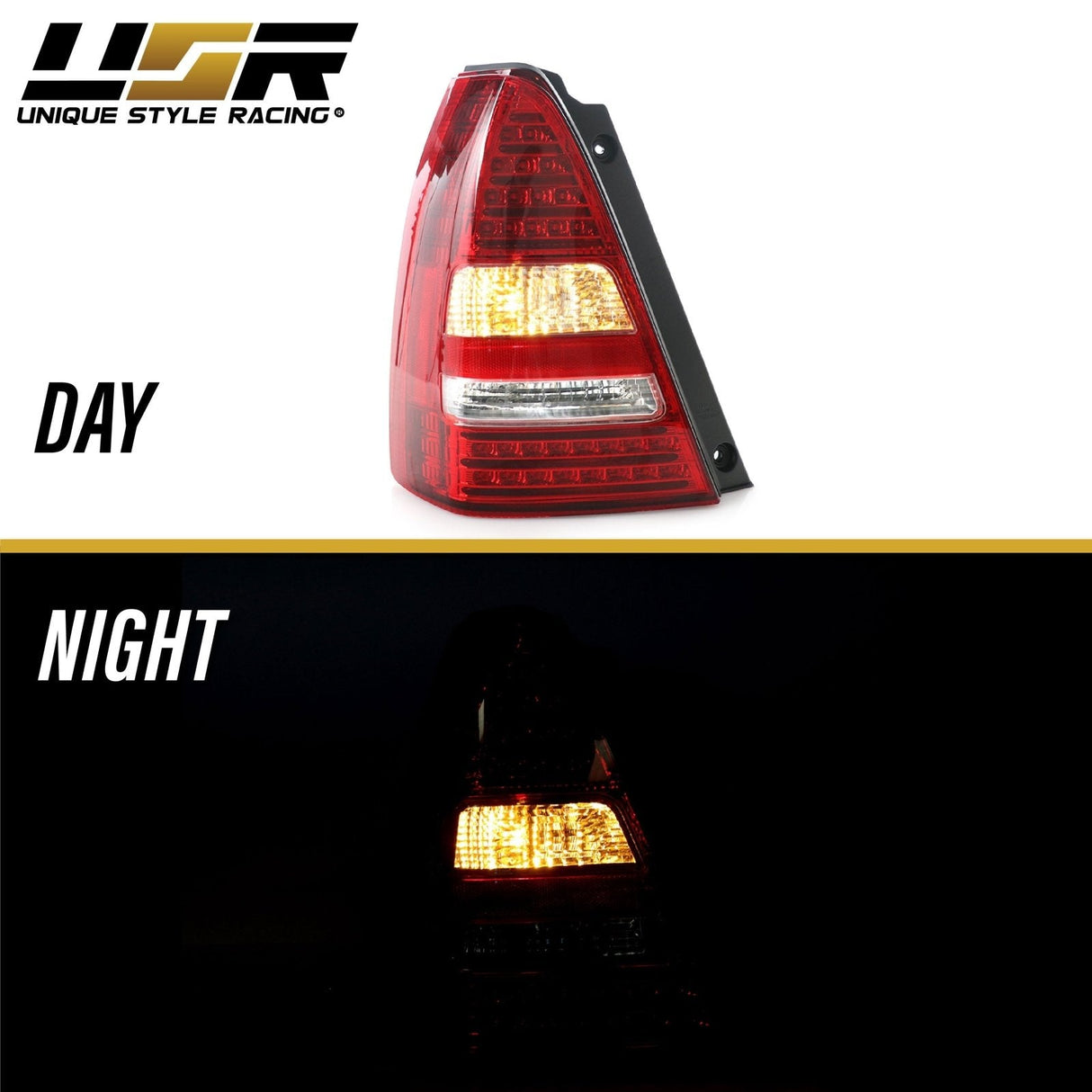 2003-2008 Subaru Forester Red/Clear LED Tail Light