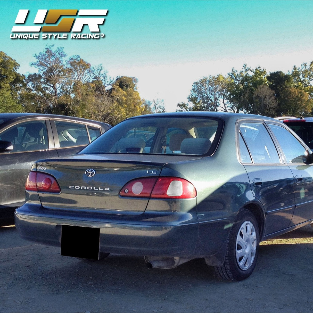 1998-2002 Toyota Corolla Red/Clear 2 Piece Outer Tail Lights