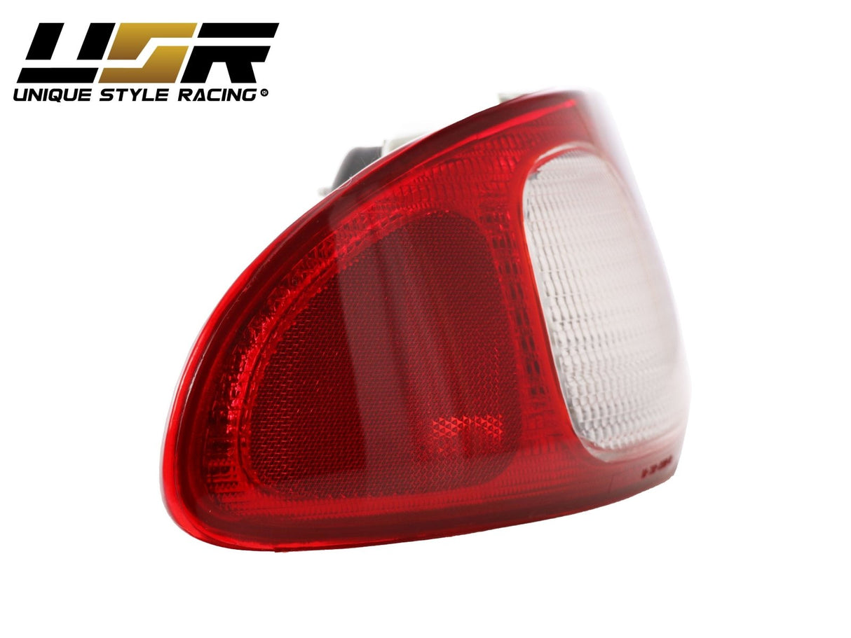 1998-2002 Toyota Corolla Red/Clear 2 Piece Outer Tail Lights