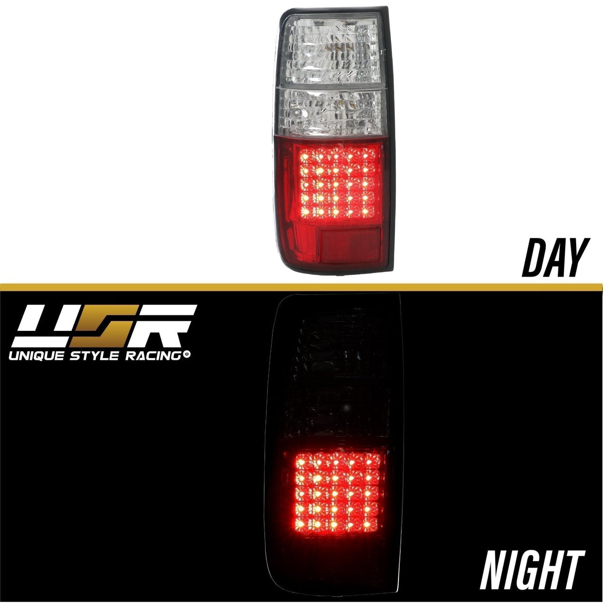 1991-1997 Toyota Land Cruiser Red Smoke LED Tail Lights