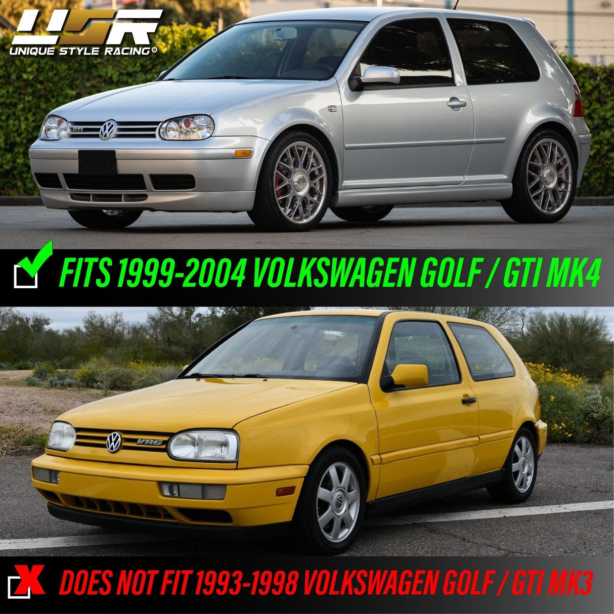 1999-2004 Volkswagen Golf GTI Mk4 Euro OE Look All Smoke Tail Lights