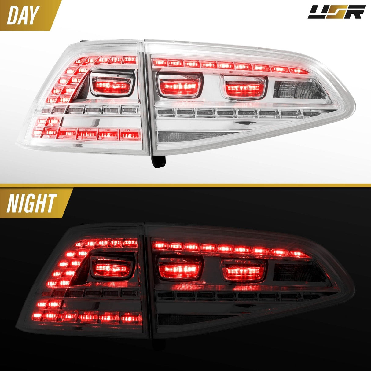 2015-2017 Volkswagen Golf Depo Ecode All Clear 4pc Tail Light Set