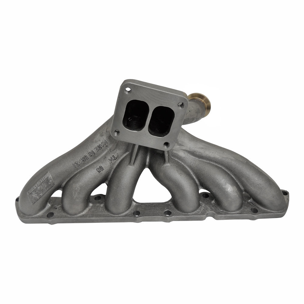 Toyota Supra Soarer Lexus IS300 GS 2JZ-GE T4 Twin Scroll Flow Top Mount Turbo Manifold - 44/45mm Vband Wastegate Flange