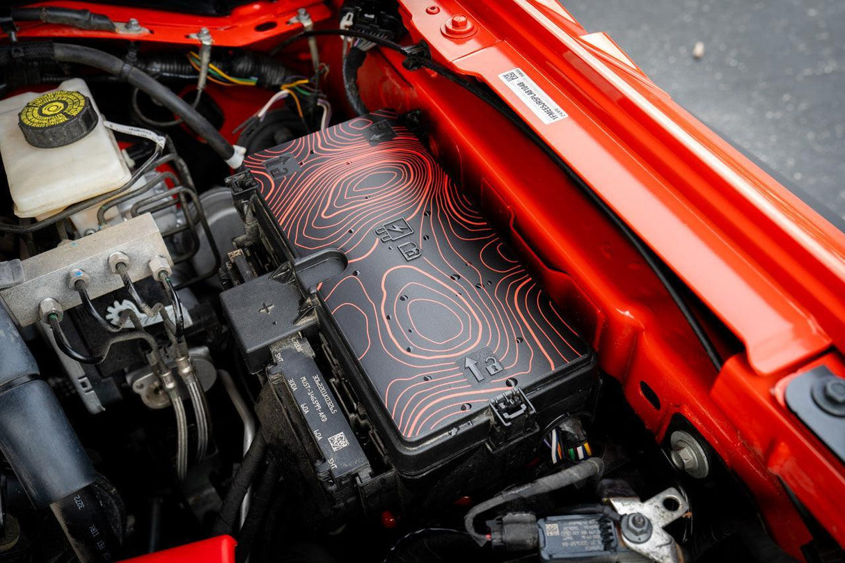 Topo Fuse Box Cover Overlay - 2021+ Bronco / 2024+ Ranger