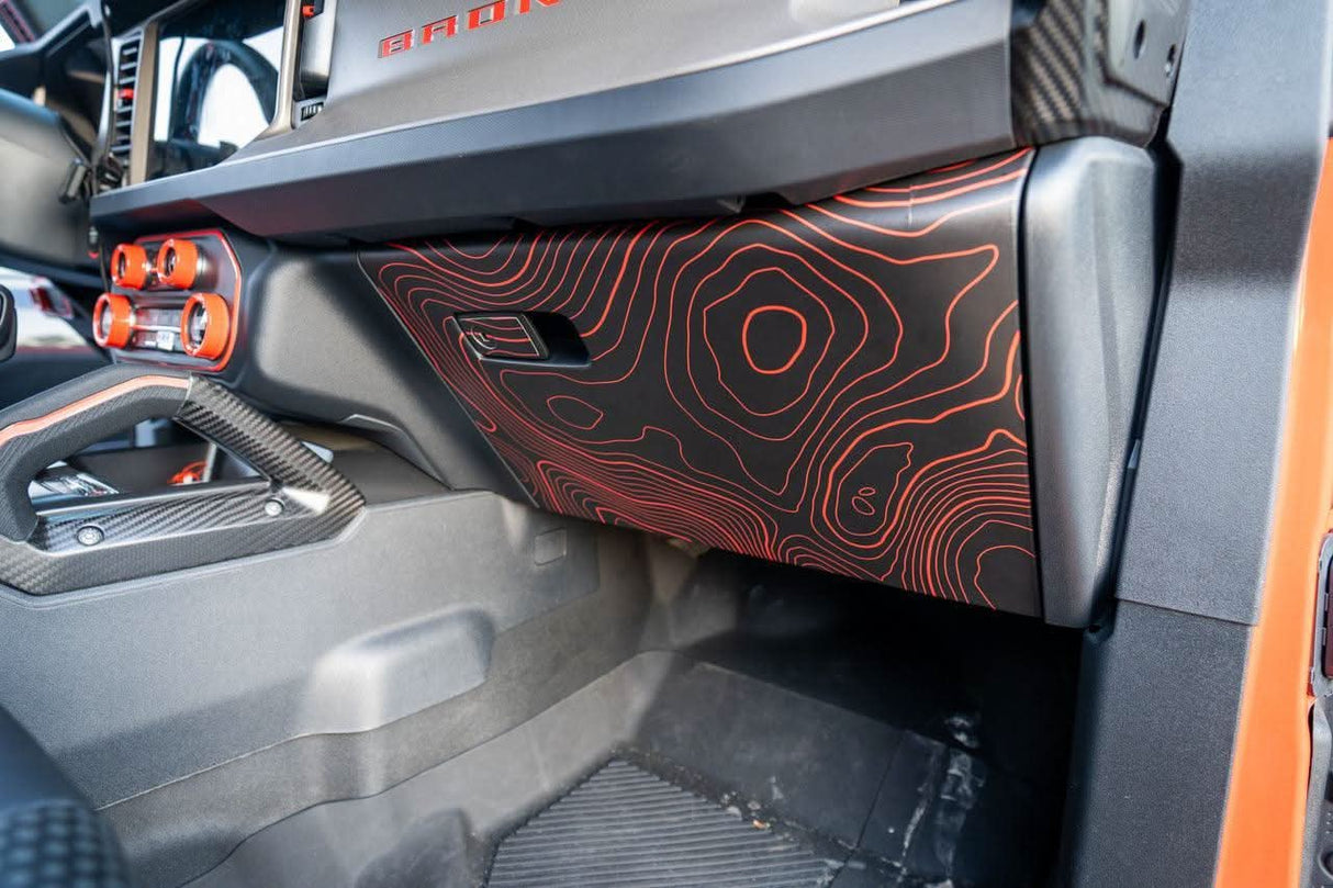 Topo Glovebox Overlay Kit (Printed Series) - 2021+ Bronco