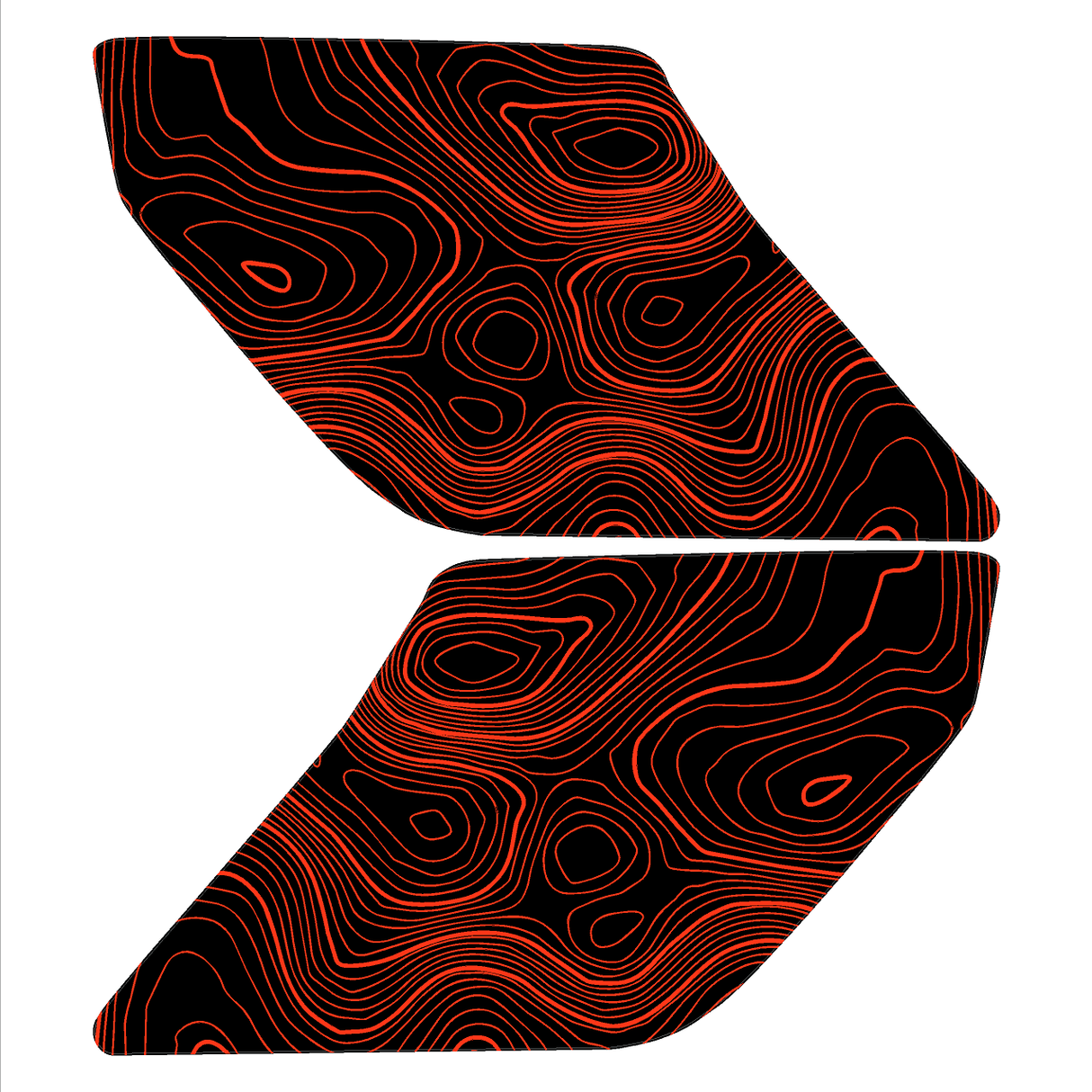 Topo Interior Lower Front Door Card Insert Overlays (Printed Series) - 2021+ Bronco 4 Door