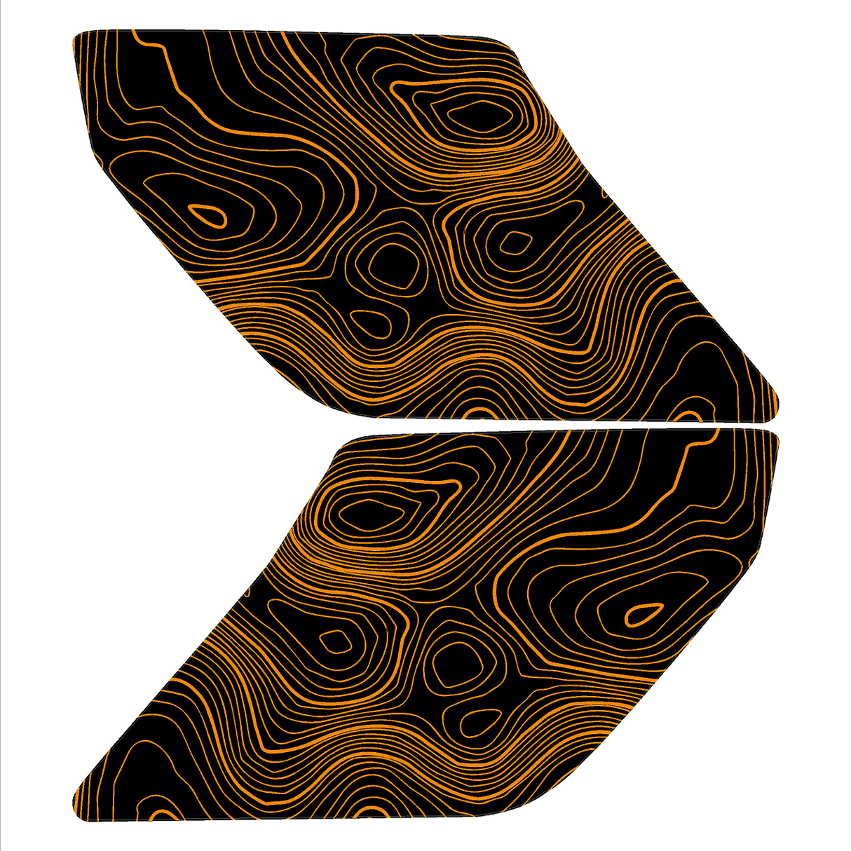 Topo Interior Lower Front Door Card Insert Overlays (Printed Series) - 2021+ Bronco 4 Door