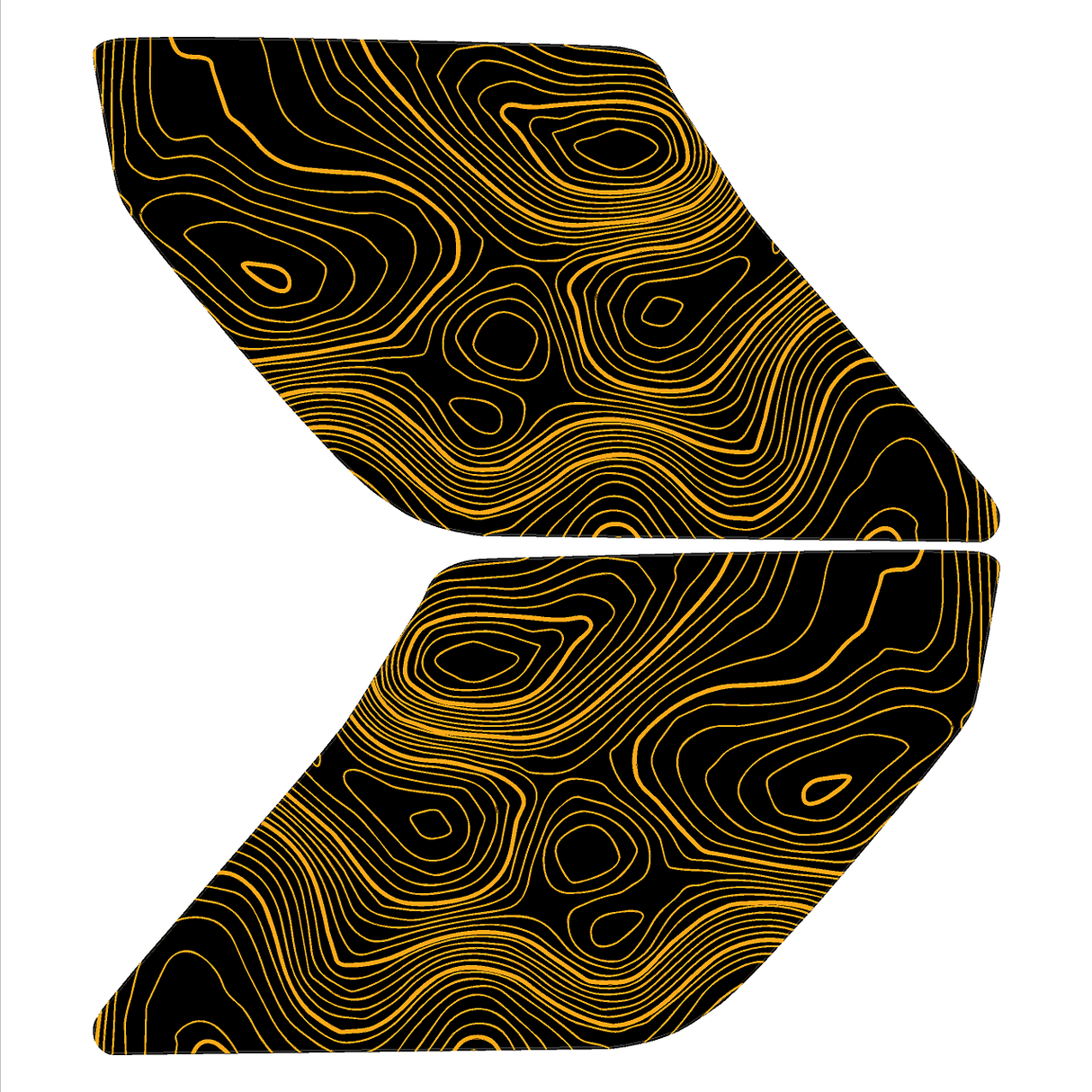 Topographic Interior Sun Visor Overlays - 2024+ Ranger Raptor (with Homelink)