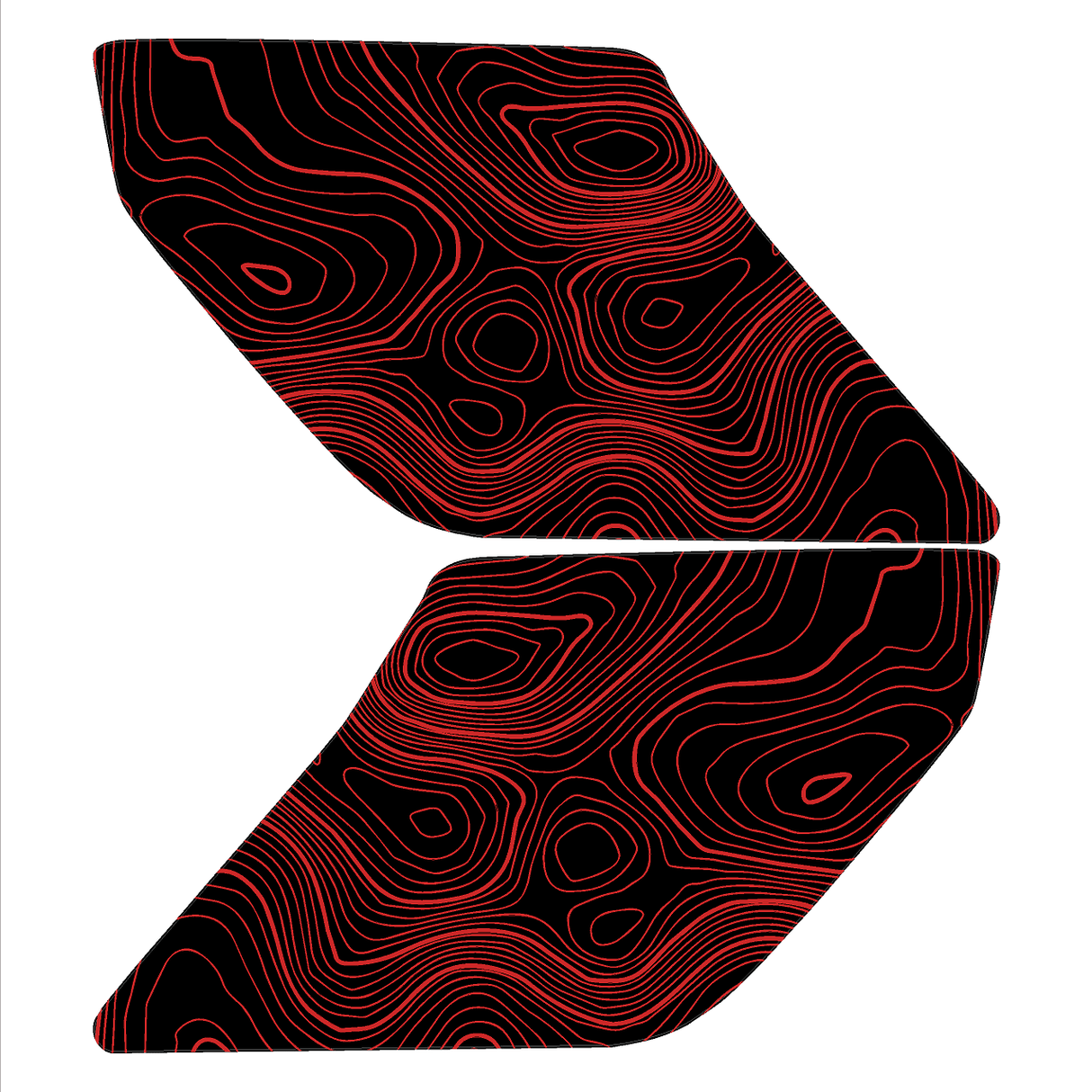 Topo Interior Sun Visor Overlays (Printed Series) - 2021+ Bronco (with Homelink)