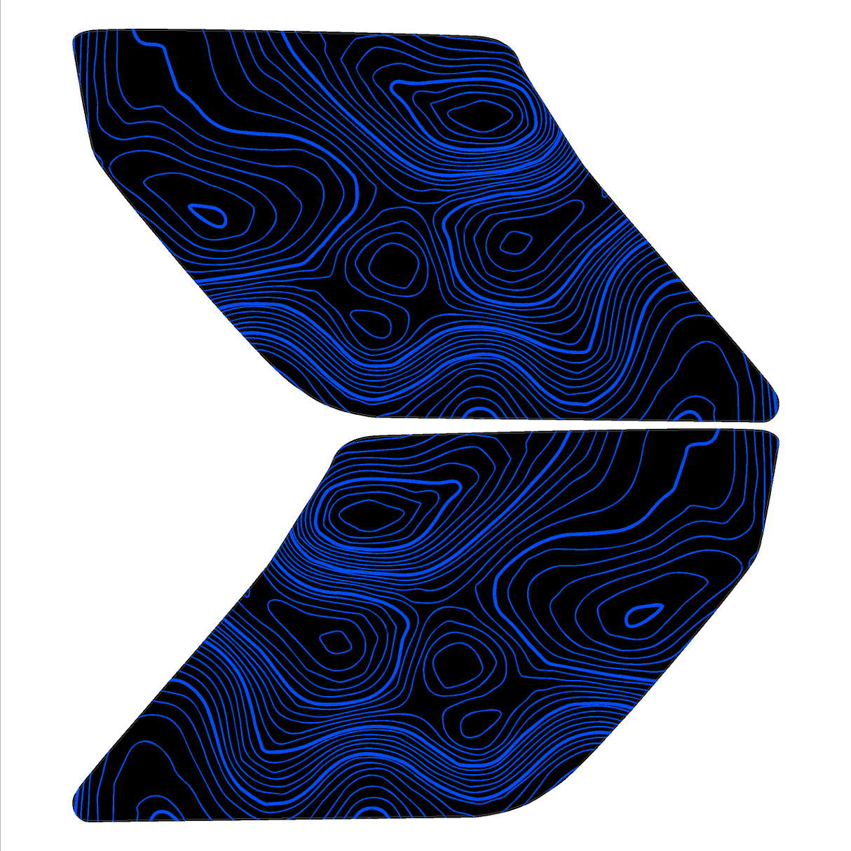 Topo Interior Lower Front Door Card Insert Overlays (Printed Series) - 2021+ Bronco 4 Door