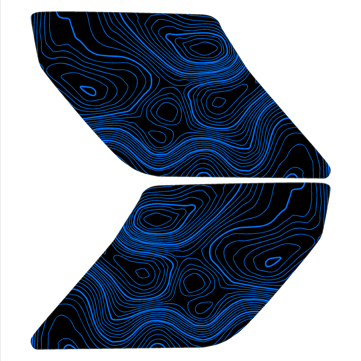 Topographic Interior Sun Visor Overlays - 2024+ Ranger Raptor (with Homelink)