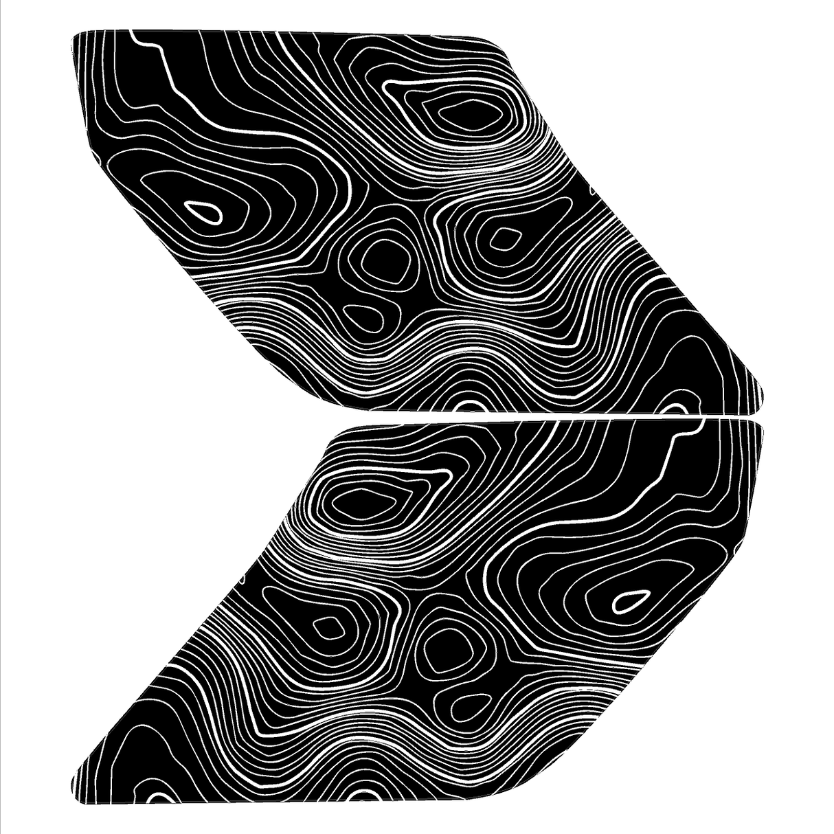 Topo Interior Sun Visor Overlays (Printed Series) - 2021+ Bronco (with Homelink)