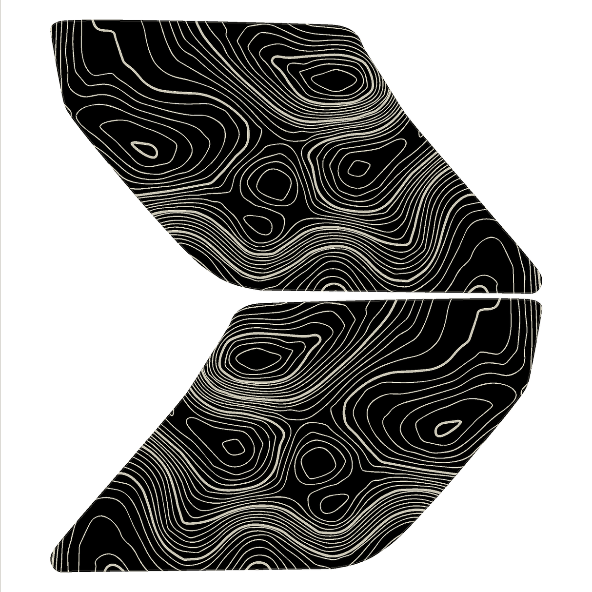 Topo Interior Lower Front Door Card Insert Overlays (Printed Series) - 2021+ Bronco 4 Door