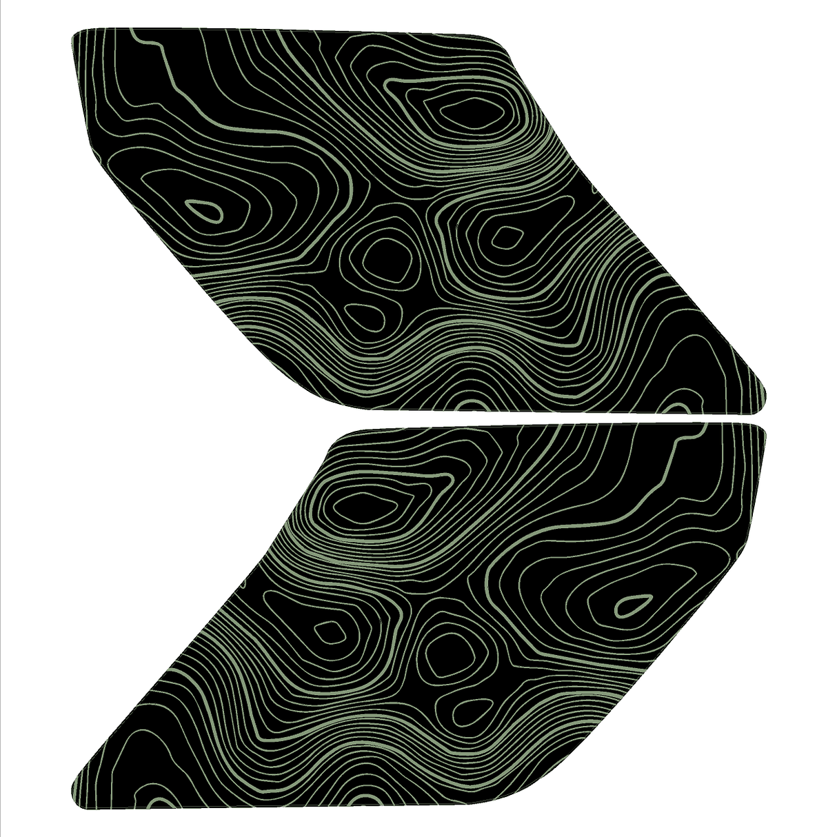 Topographic Interior Sun Visor Overlays - 2024+ Ranger Raptor (with Homelink)