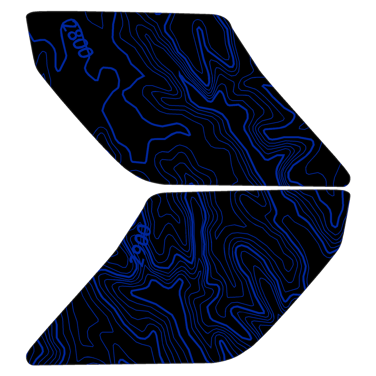 Topo Interior Door Handle Overlays - 2021+ Bronco