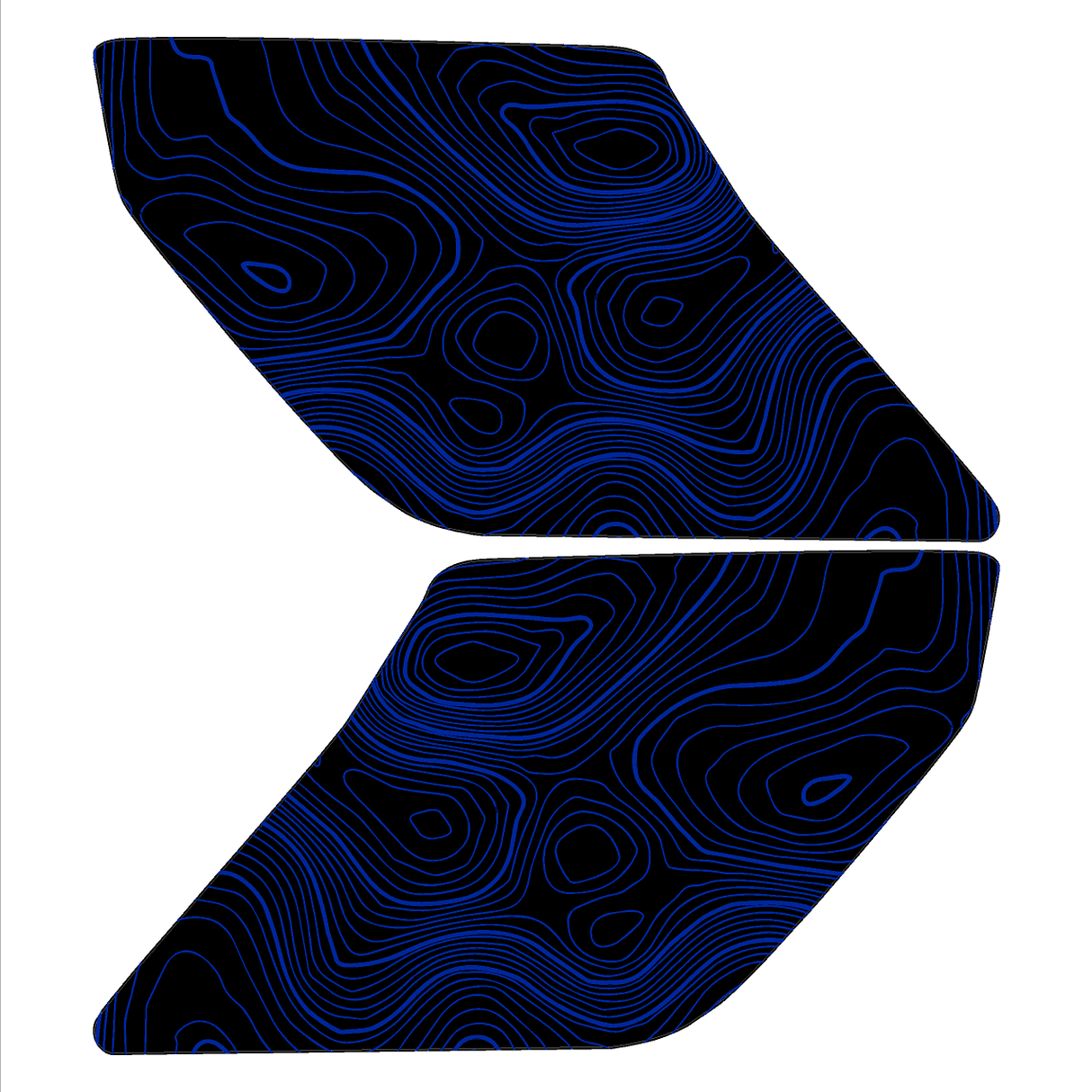 Topographic Interior Sun Visor Overlays - 2024+ Ranger Raptor (with Homelink)