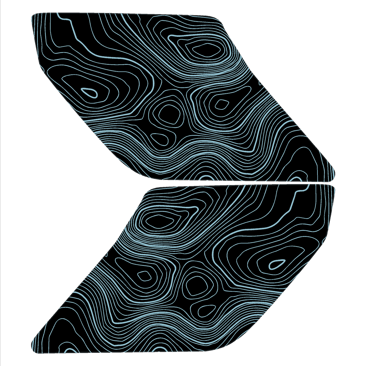 Topo Interior Sun Visor Overlays (Printed Series) - 2021+ Bronco (NO Homelink)