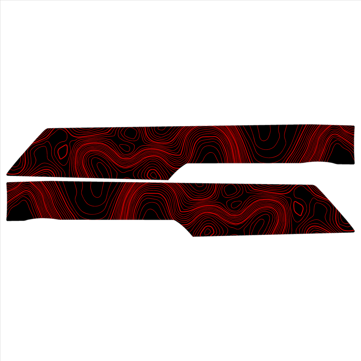 Topo Front Interior Upper Door Card Insert Overlays (Printed Series) - 2021+ Bronco 4 Door