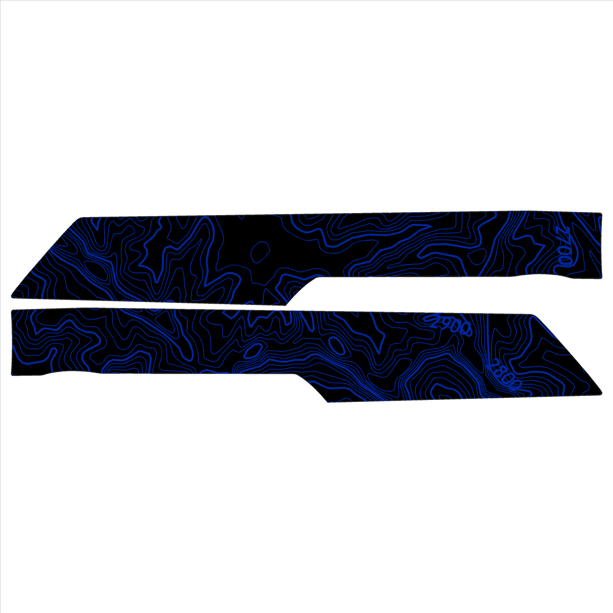 Topo Front Interior Upper Door Card Insert Overlays (Printed Series) - 2021+ Bronco 4 Door