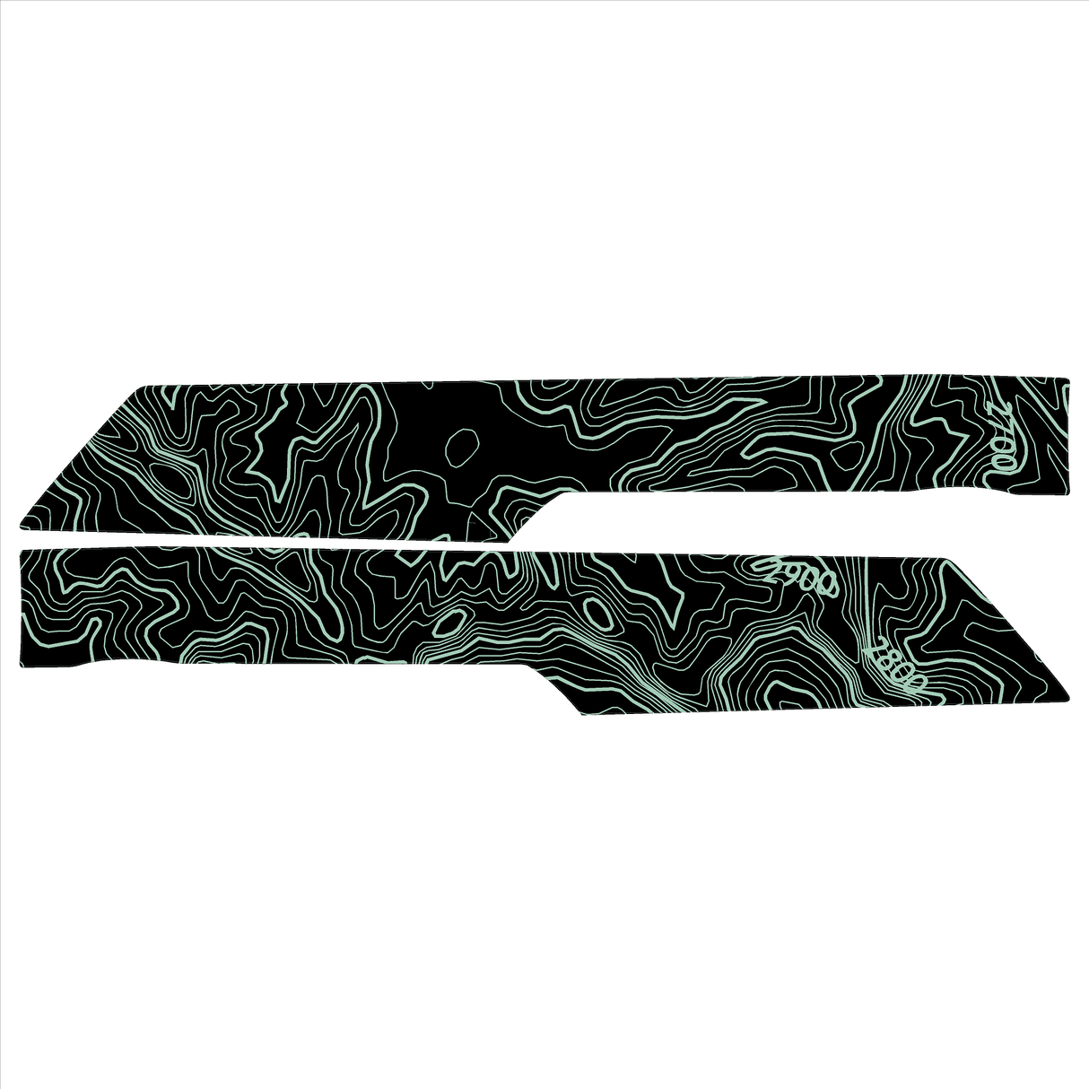 Topo Front Interior Upper Door Card Insert Overlays (Printed Series) - 2021+ Bronco 4 Door