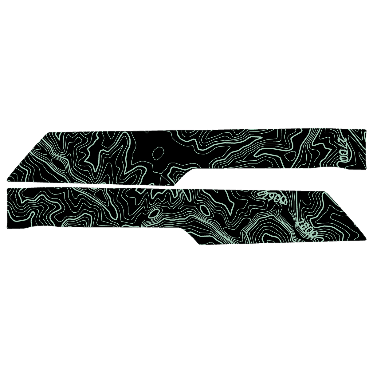 Topo Rear Interior Upper Door Card Insert Overlays (Printed Series) - 2021+ Bronco 4 Door