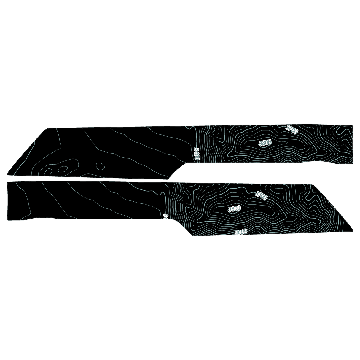 Topo Rear Interior Upper Door Card Insert Overlays (Printed Series) - 2021+ Bronco 4 Door