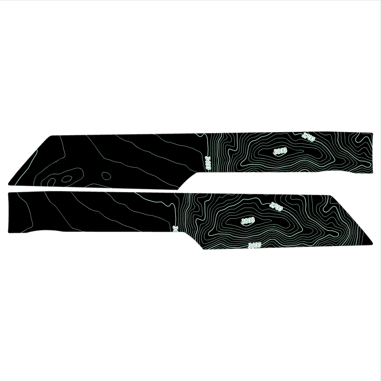 Topo Rear Interior Upper Door Card Insert Overlays (Printed Series) - 2021+ Bronco 4 Door