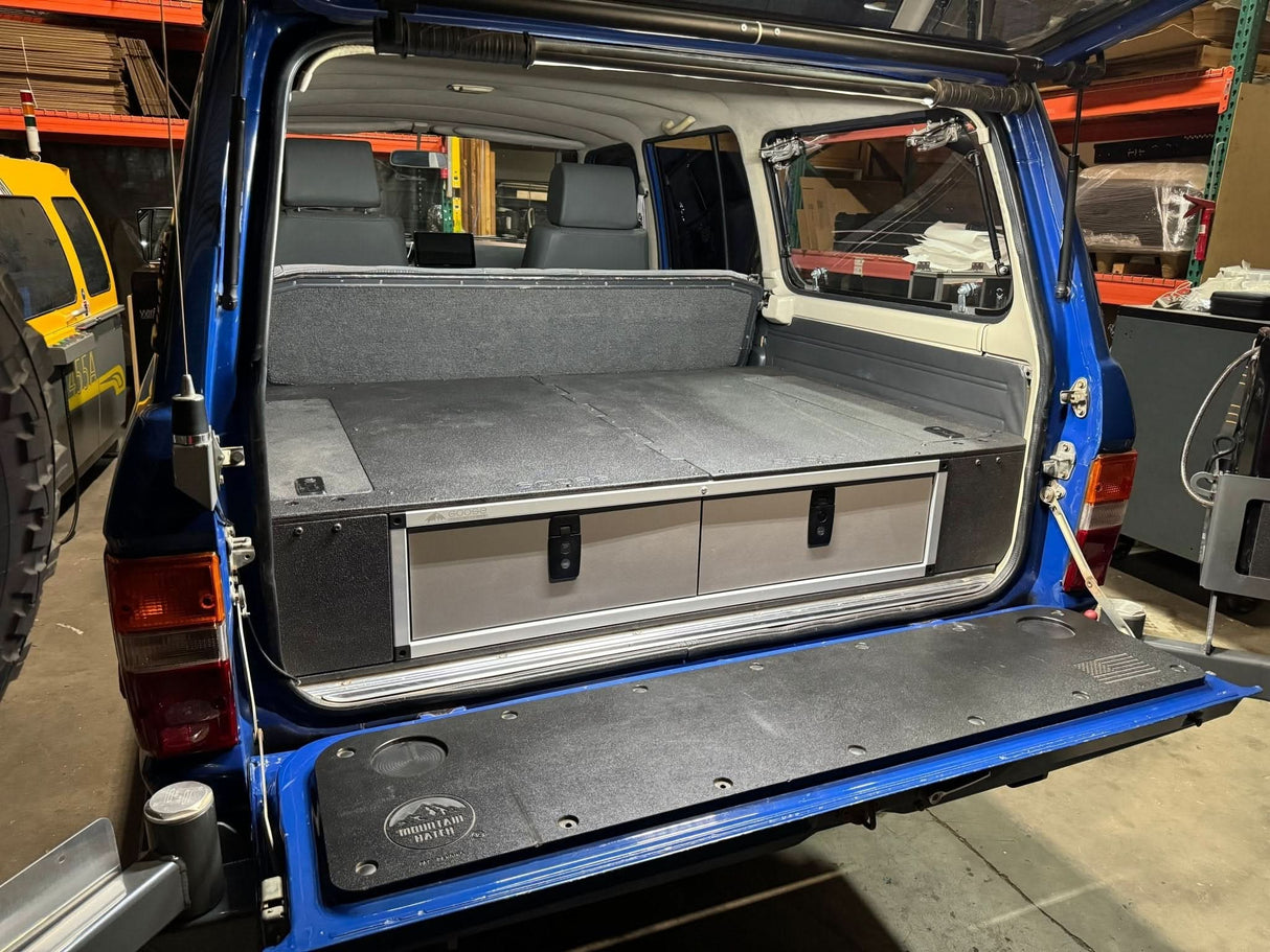 Toyota Land Cruiser 1980-1989 60 Series - Side x Side Drawer Module with Fitted Top Plate - 41 3/8"W x 9-1/2"H x 40"D
