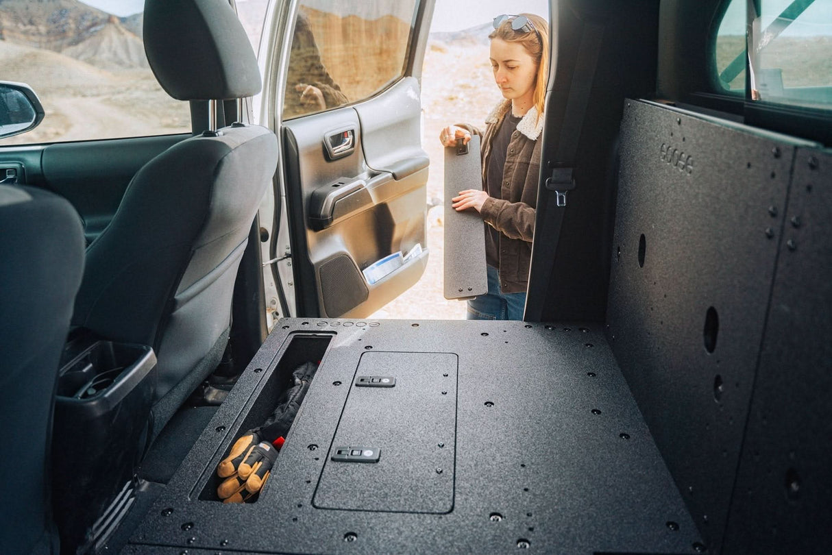 Toyota Tacoma 2005-2023 2nd and 3rd Gen Double Cab Version 2 - Second Row Seat Delete Plate System