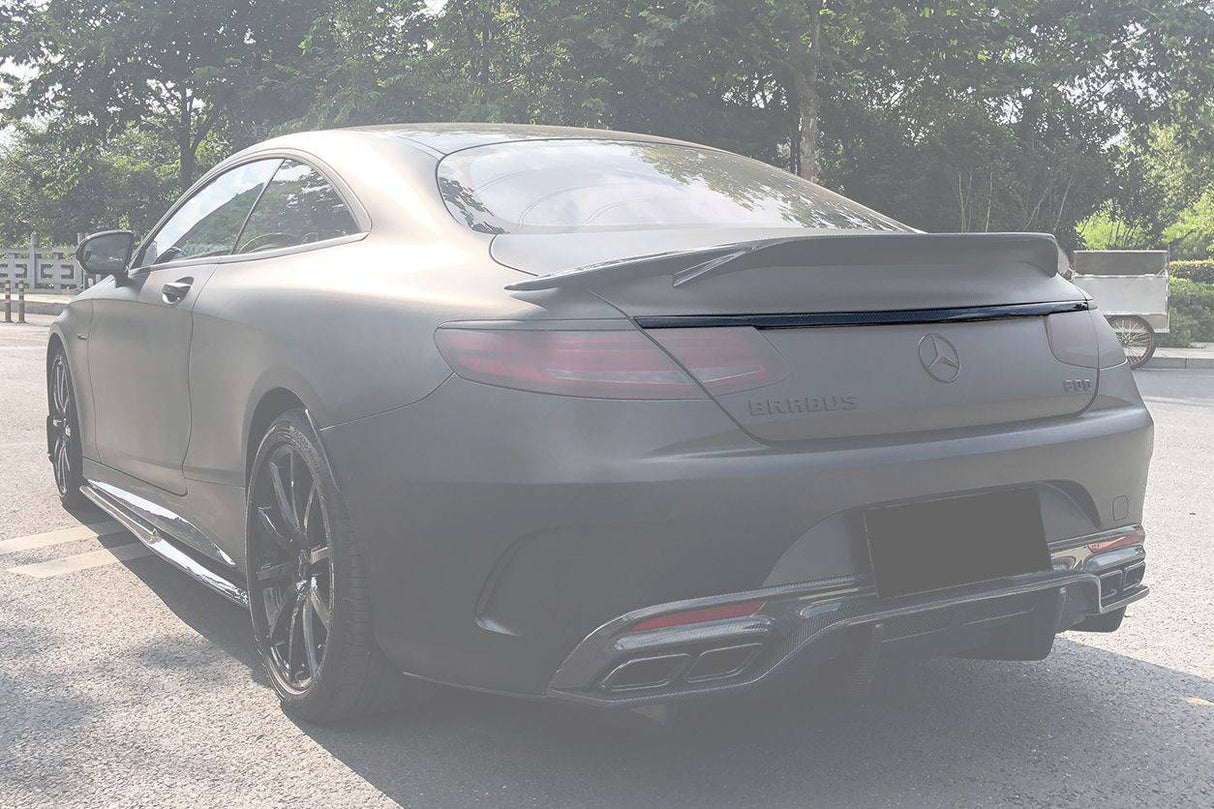2014-2021 Mercedes Benz C217 S Class S63 S65 AMG Coupe OE Style Carbon Fiber Trunk Trim