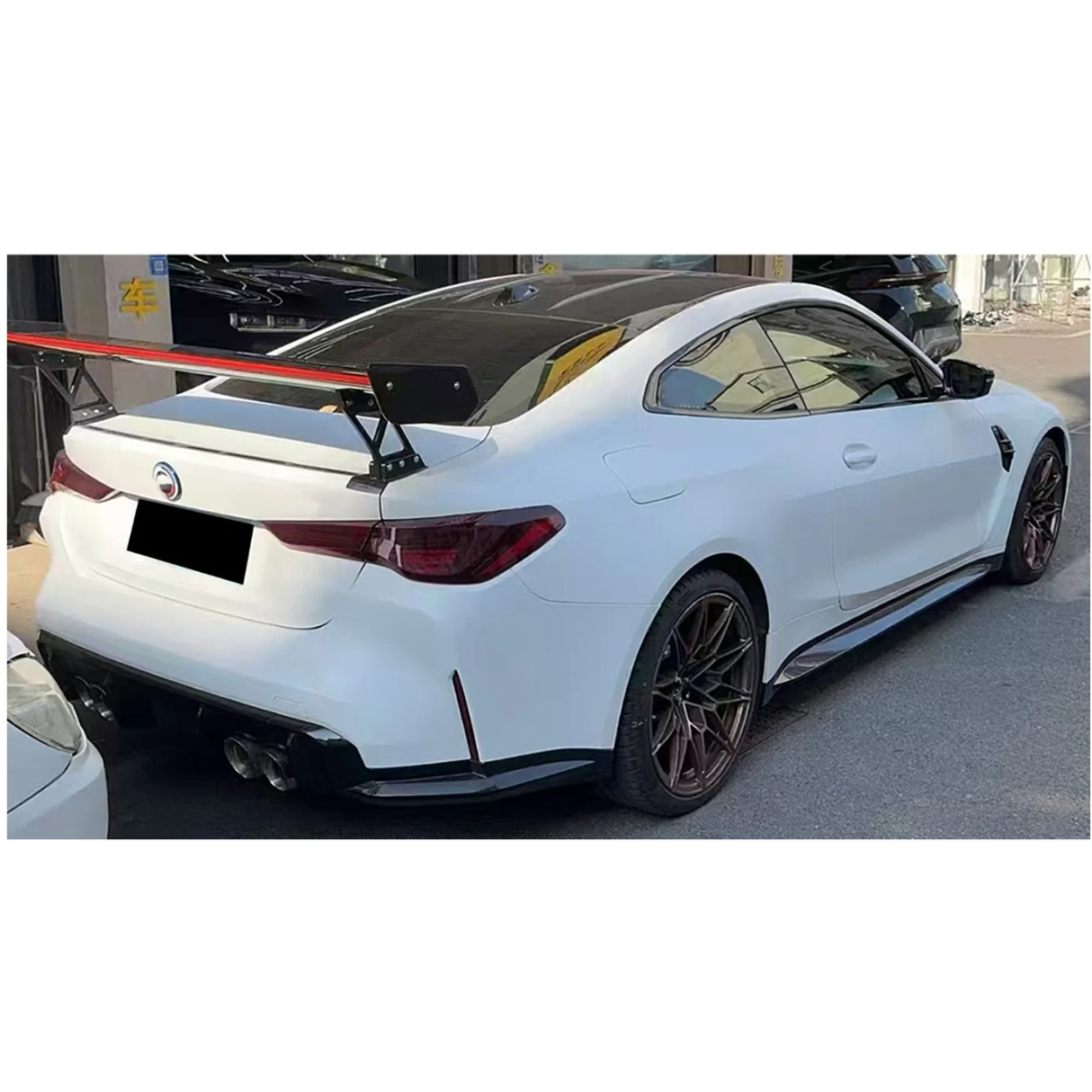 Prepreg Carbon Fiber Wing w/ LED for BMW G80 M3 G82 M4 G87 M2