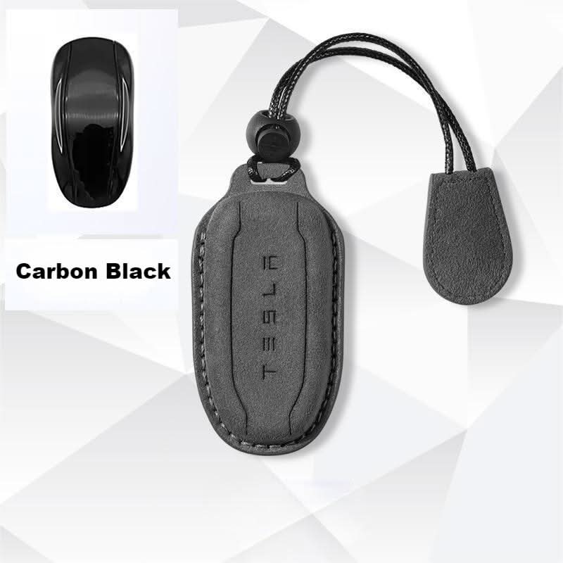 Alcantara Key Fob Case for Tesla | 3 Colors | Suede Texture | Key Belt | Premium Stitching