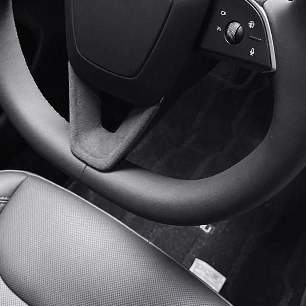 Alcantara Steering Wheel Panel for Model 3 Highland / Y Juniper | 2 Options
