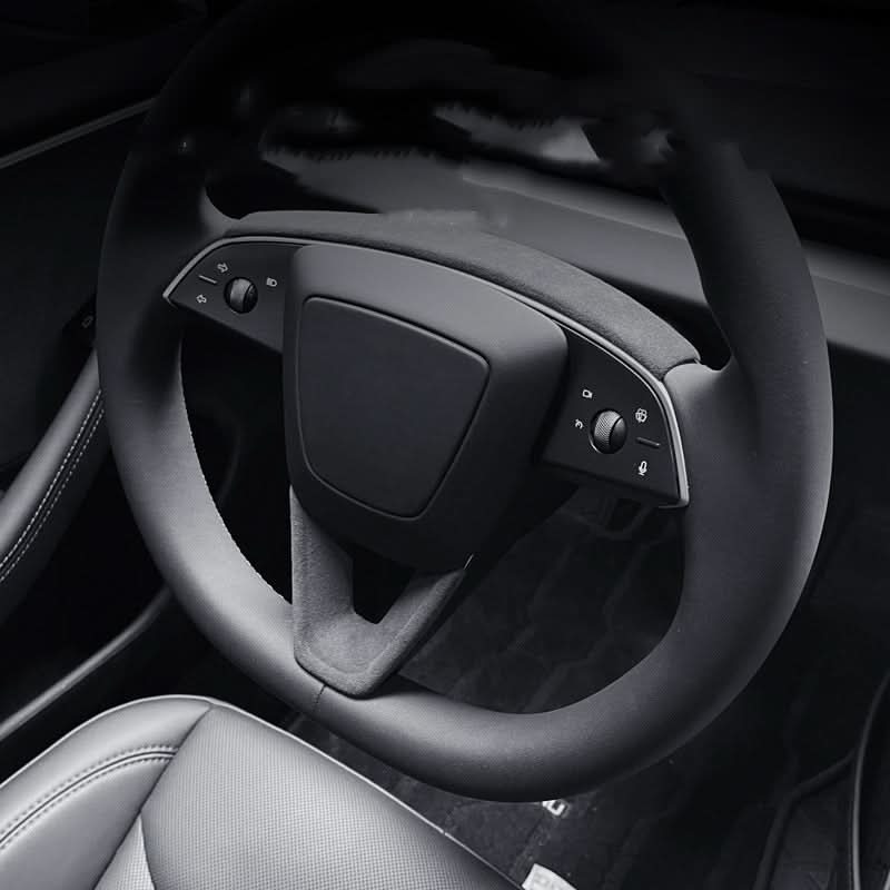 Alcantara Steering Wheel Panel for Model 3 Highland / Y Juniper | 2 Options