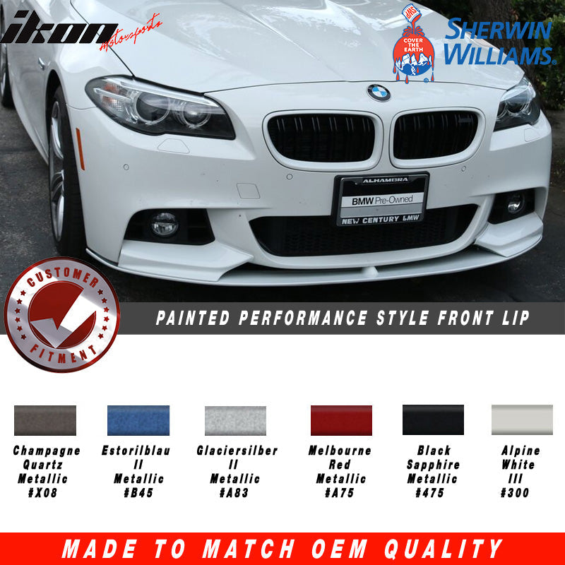 2011-2016Â BMW F10 5 Series P Style Painted Front Bumper Lip PP
