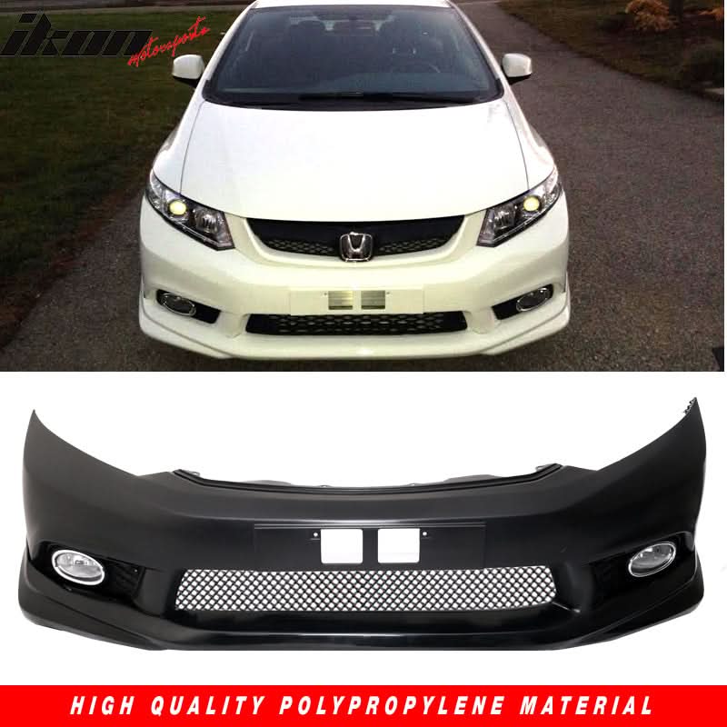 2012-2015Â Honda Civic 4Dr FB6 Front Bumper MD Lip Conversion Foglight