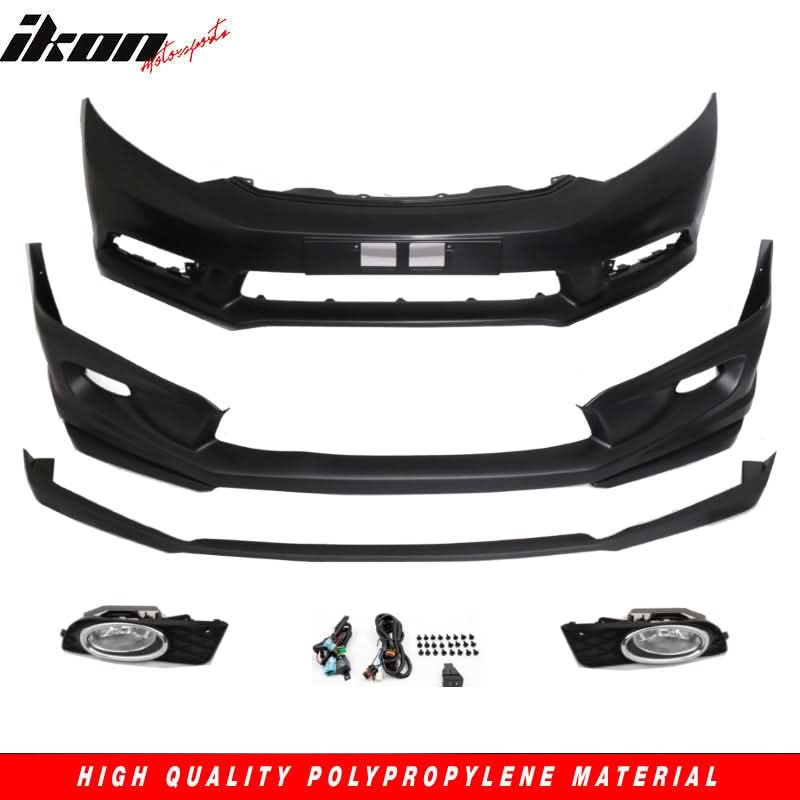 2012-2013Â Honda Civic 2Dr JDM Front Bumper Mug Lip Conversion Foglight