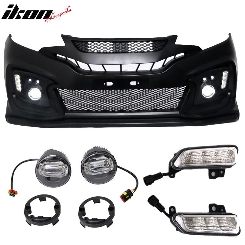 2015-2016Â Honda Fit GK5 Jazz Front Bumper Conversion DLR Foglight PP