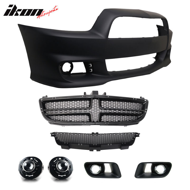 2011-2014 Dodge Charger SRT OE Black Front Bumper Conversion Cover PP