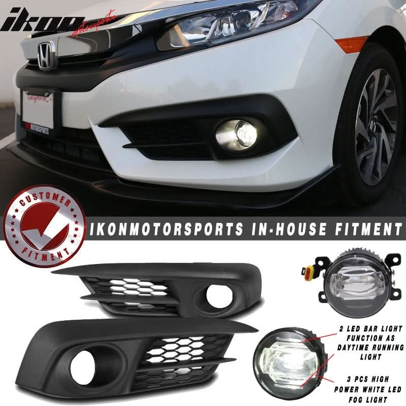 2015-2016Â Honda Civic 4Dr 2Dr Fog Light And Fog Cover US Model ABS