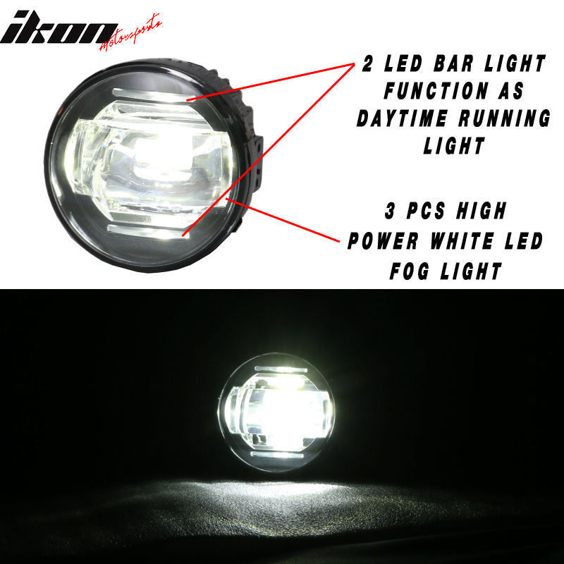 Fits 16-18 Civic Daytime Running Lights Fog Cover Lamp