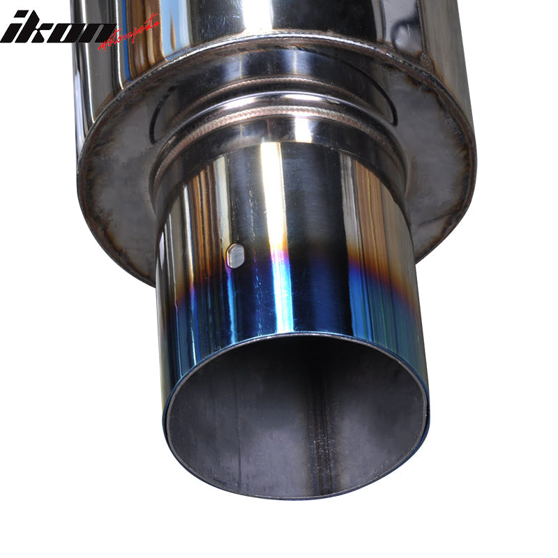 Universal Fitment 4'' N1 Style Rear Muffler Exhaust Tip Titanium Burnt