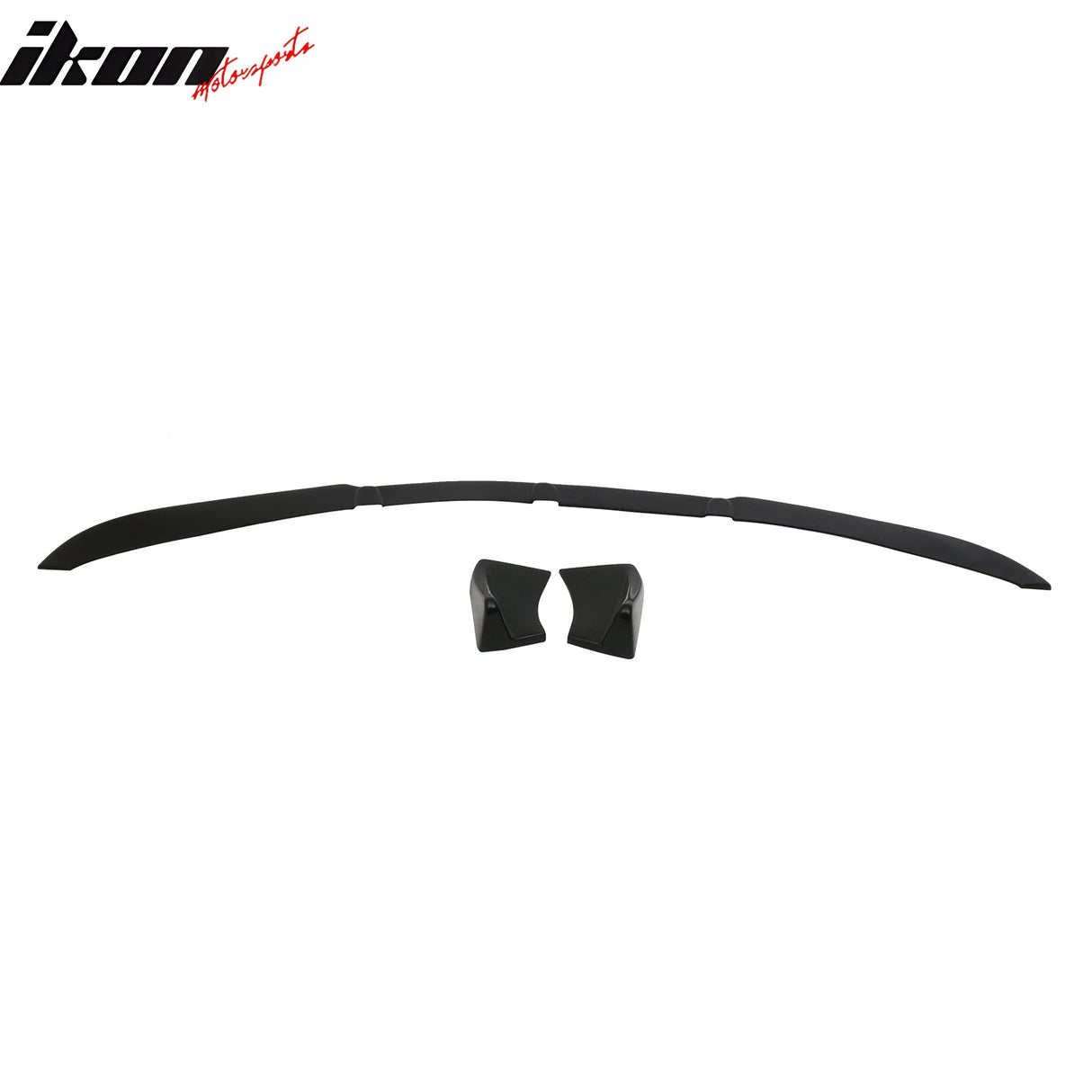 For Universal Black Front Bumper Lip Protector PU Spoiler Air Dam 3PC