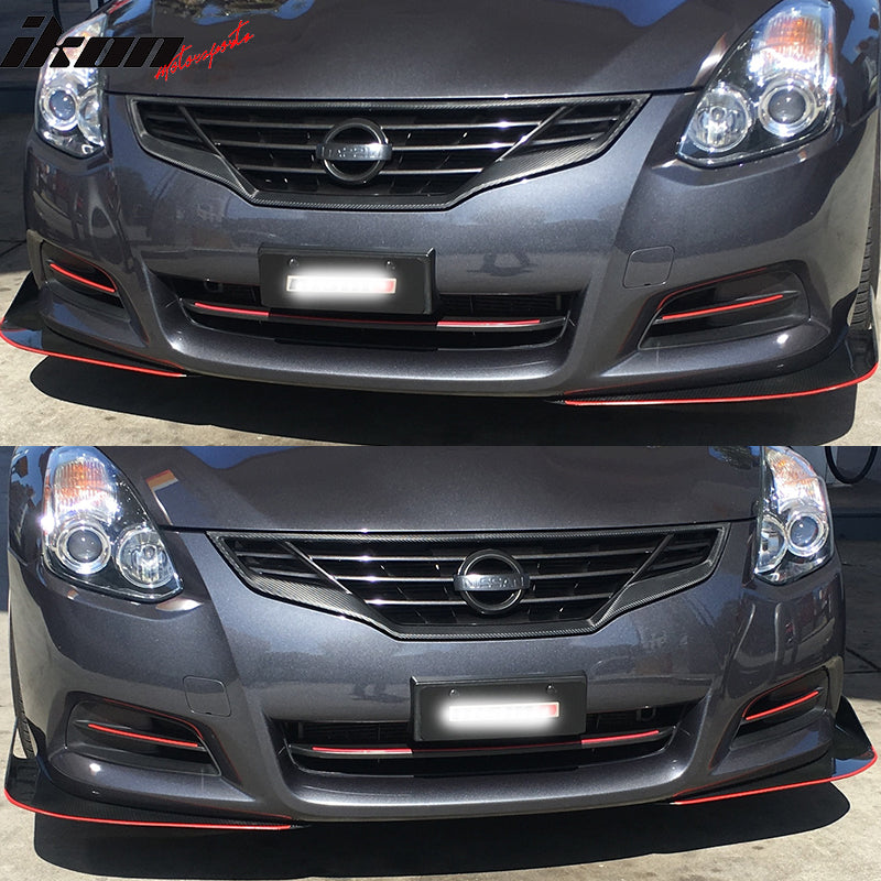 Universal Type 3 Front Bumper Lip Splitter Winglet Carbon Fiber