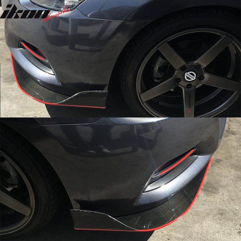 Universal Type 3 Front Bumper Lip Splitter Winglet Carbon Fiber