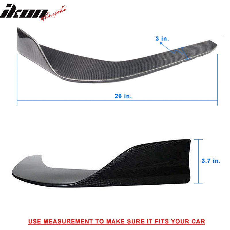 Universal Type 3 Front Bumper Lip Splitter Winglet Carbon Fiber